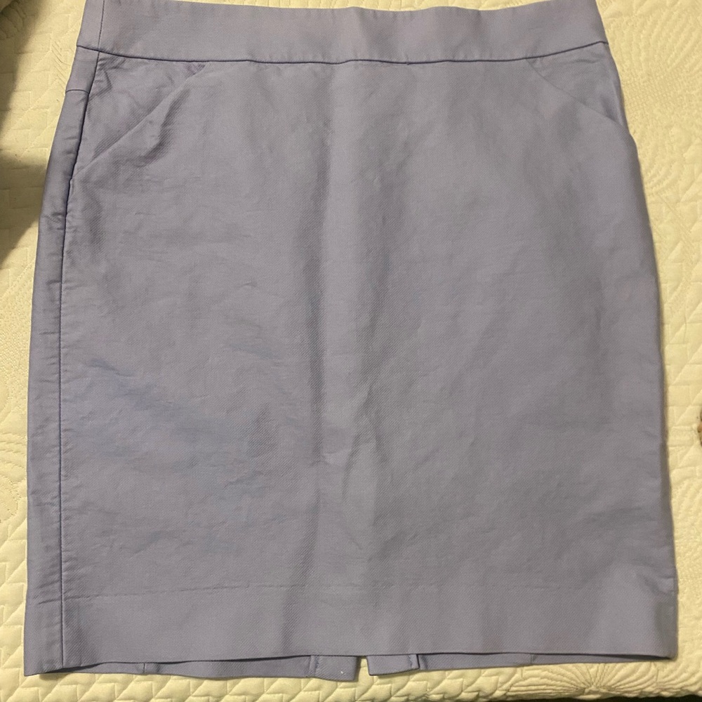 J.Crew Periwinkle Pencil Skirt Size 14